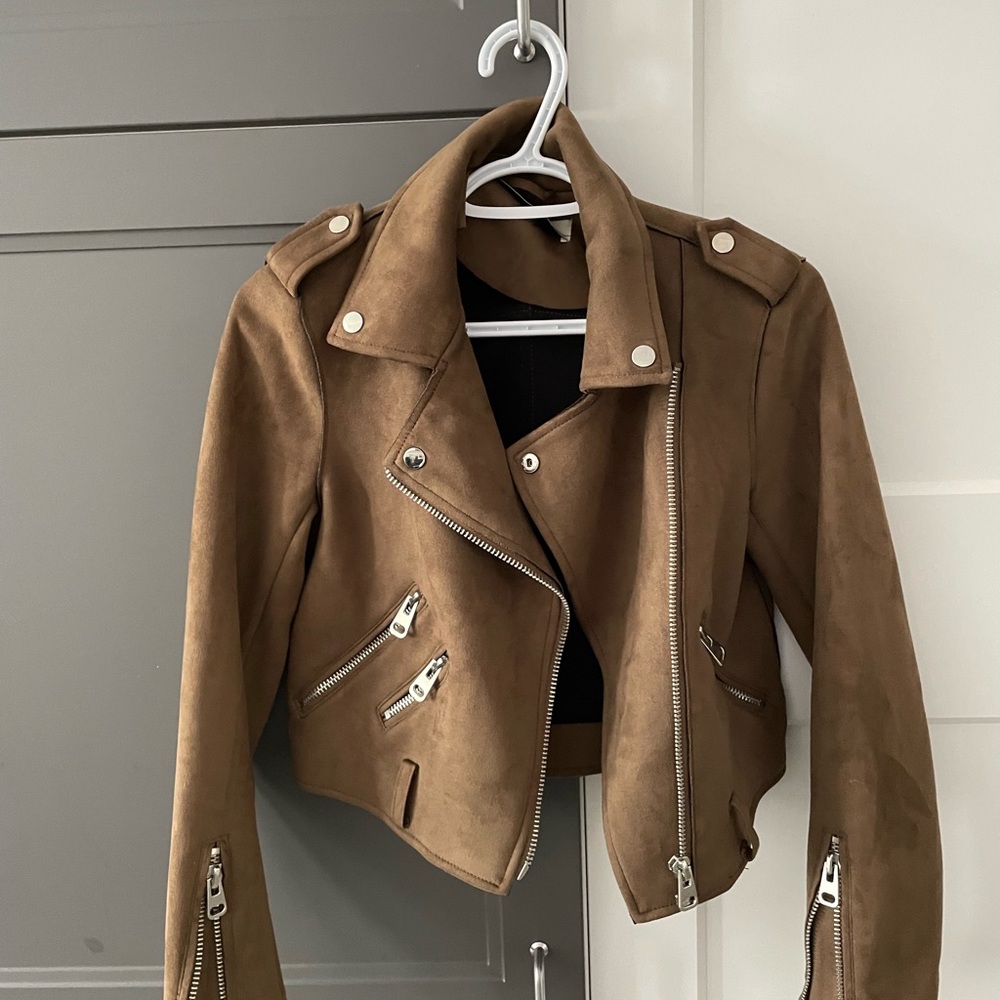 Zara Tan Biker Jacket